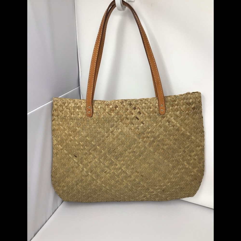 Vintage Kate Spade Summer Straw Lobster Tote Bag - Picture 2 of 3
